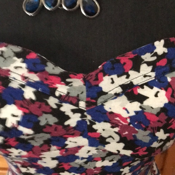 Blue, Red, White & Black Bra Back Sundress - Picture 4 of 9